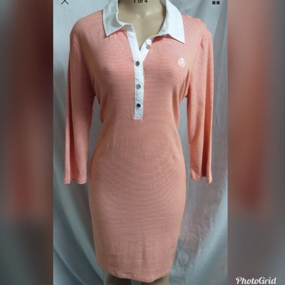Banana Republic Dresses & Skirts - "BANANA REPUBLIC" ORANGE/WHITE STRIPED CAREER CASUAL SHIFT DRESS SIZE: M NWT